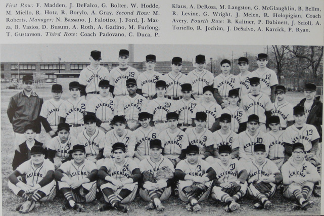 baseball team photo 1962
